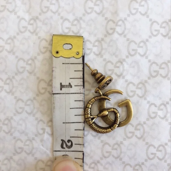 Authentic Gucci GG Snake Marmont Earrings - Picture 5 of 6